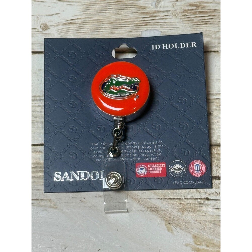 Florida Gators Head Logo Retractable Work ID Badge Reel Holder. NCAA